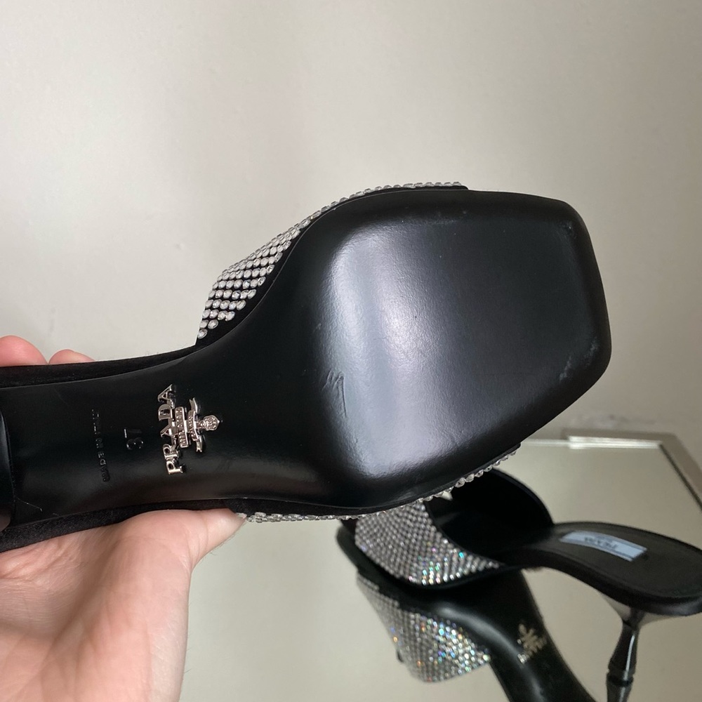New Prada Crystal embellished mule 37 $1,695 - Picture 15 of 15